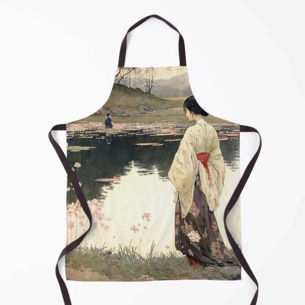 Item preview, Ukiyo-e Japanese Art - Woman Standing by the Shore designed and sold by allovervintage.