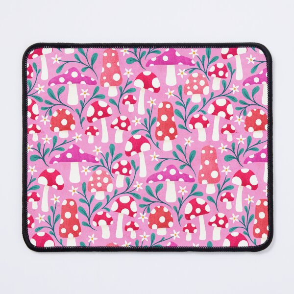 Item preview, Spotty Pink Floral Mushrooms designed and sold by RebeccaFlaherty.