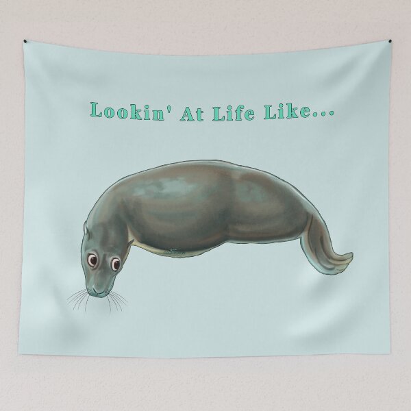 Item preview, Side Eye Sealion painting designed and sold by AK-Hevonen.