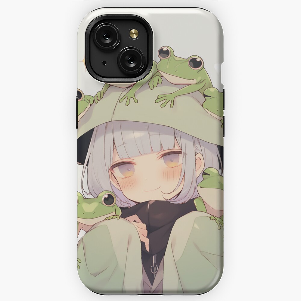 Cute Grey Hair Anime Frog Girl Poster for Sale by PatternzPro