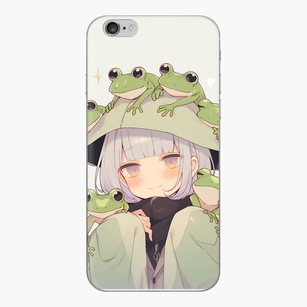 Cute Grey Hair Anime Frog Girl Poster for Sale by PatternzPro