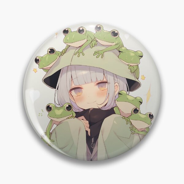 Cute Grey Hair Anime Frog Girl Poster for Sale by PatternzPro