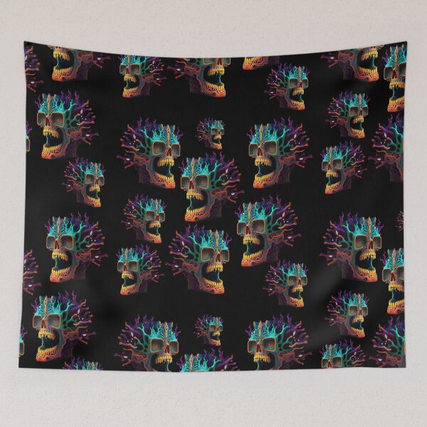 Item preview, psychedelic skull designed and sold by Kalka088.