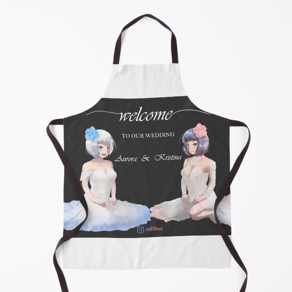 Item preview, Short-hair Girls in Wedding dresses in anime version designed and sold by VinLoveArtworks.
