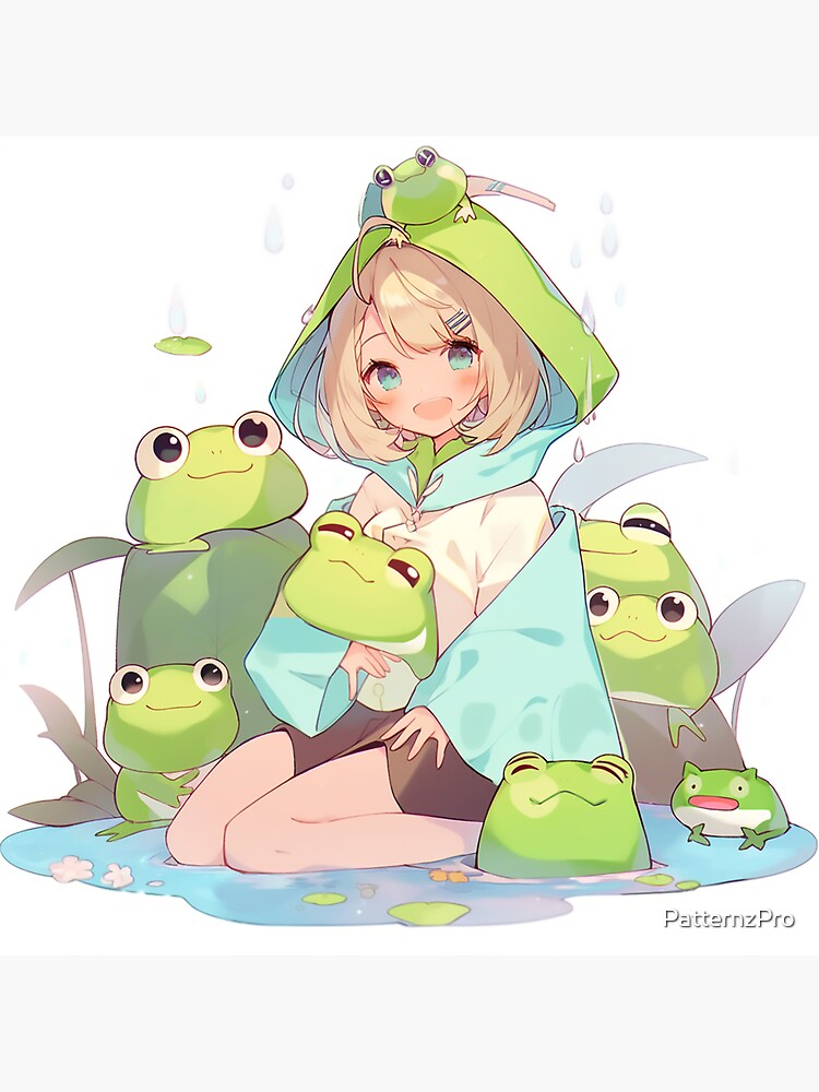 Amazon.com: Frog Cute Kawaii Anime Japanese Aesthetic Ambhibian Lover  T-Shirt : Clothing, Shoes & Jewelry