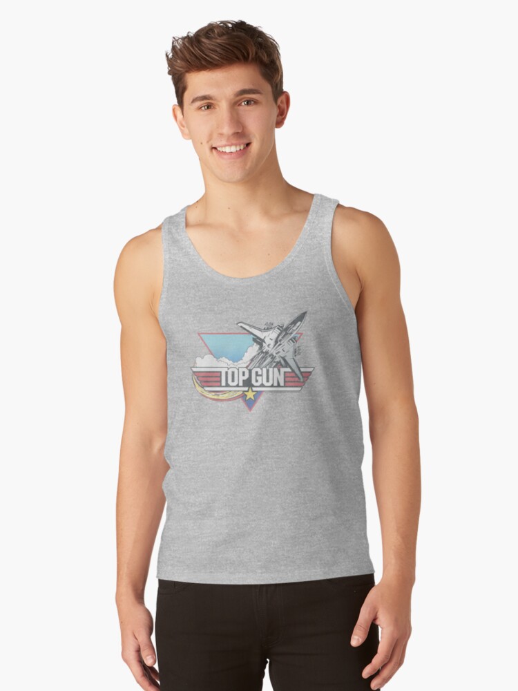 Thumbnail 1 of 3, Tank Top, Top Gun Retro Inverted Jet Logo designed and sold by FifthSun.