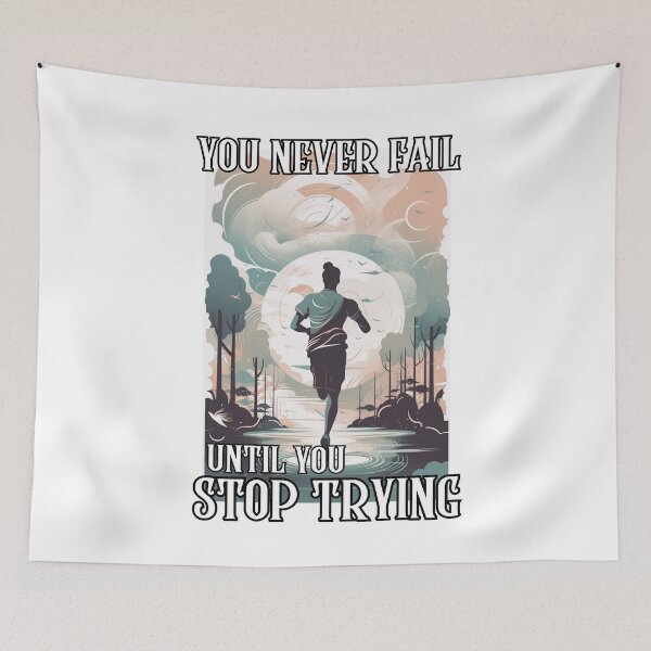 Item preview, You Never Fail Until You Stop Trying designed and sold by letsgetinspired.