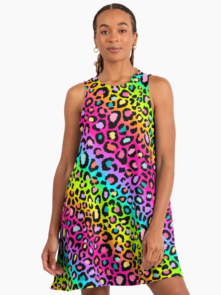 leopard a line dress Leopard Square Neck A-Line Dress – Country Club Prep main image 0