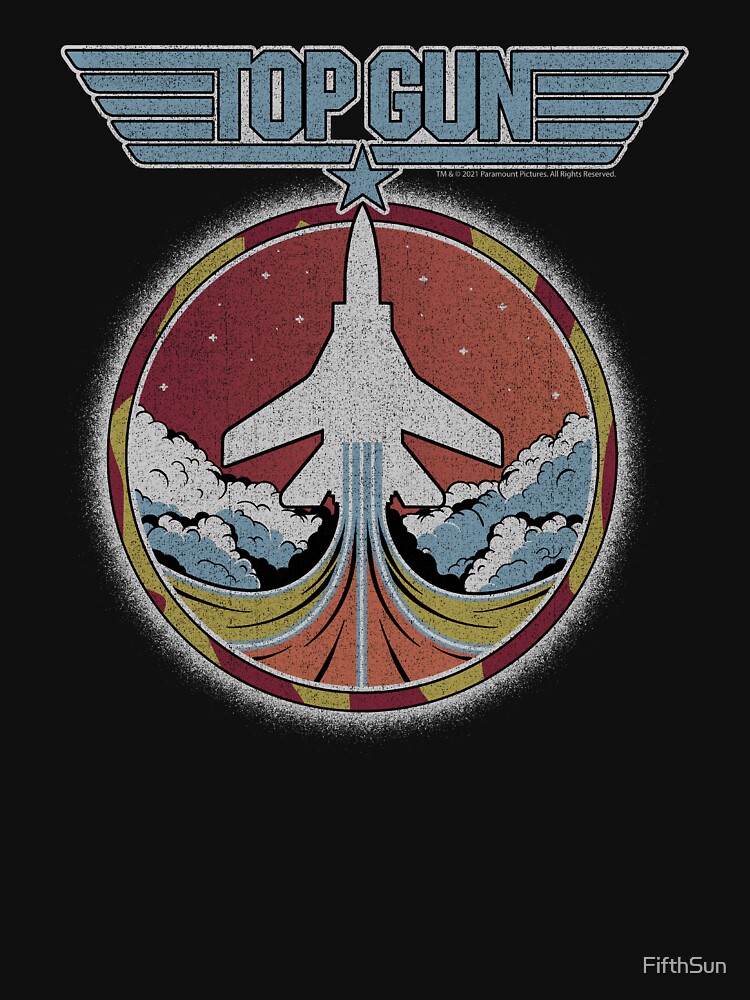 Thumbnail 7 of 7, Classic T-Shirt, Top Gun Jet Patch Vintage Logo designed and sold by FifthSun.