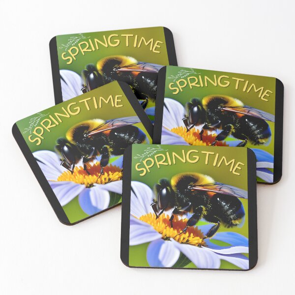 Item preview, Springtime Bumblee Pollinator Colorful Native Gardens Design designed and sold by EarthArtDesigns.