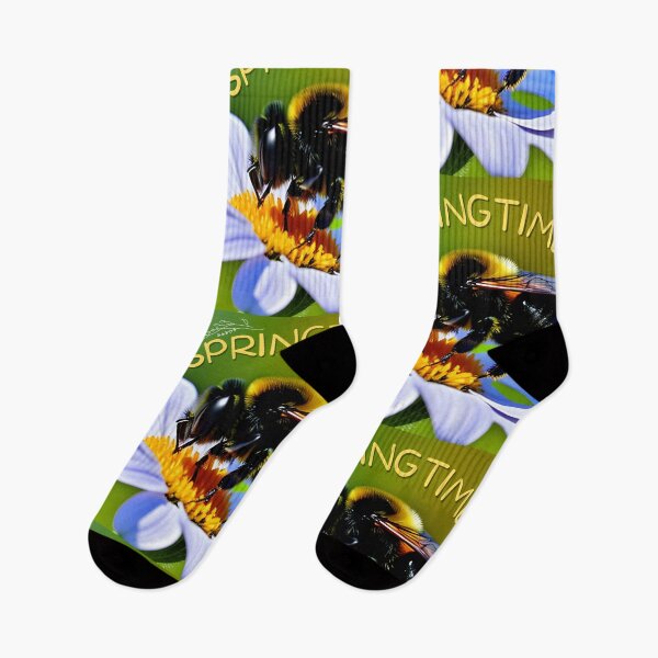 Item preview, Springtime Bumblee Pollinator Colorful Native Gardens Design designed and sold by EarthArtDesigns.
