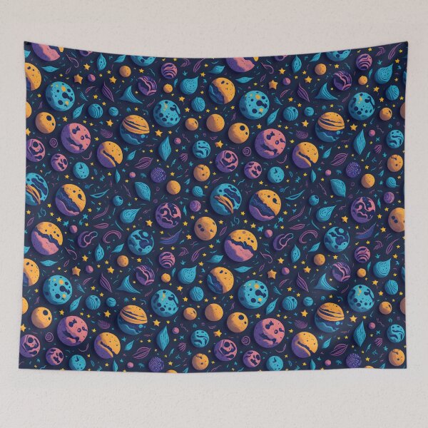 Item preview, Planets, Space Abstract Pattern designed and sold by Mimal9999.