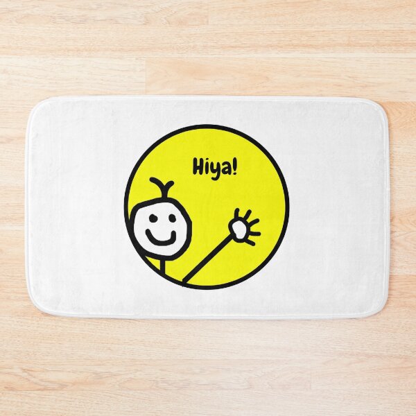 Item preview, Cute Smiling Waving Happy Face Cartoon on Yellow designed and sold by michellelegrand.