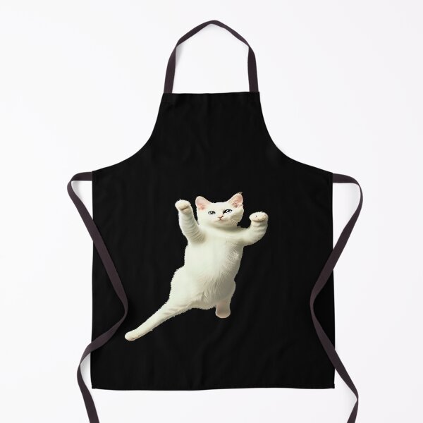 Item preview, White Cat Flying through the Air designed and sold by deniselynnimage.