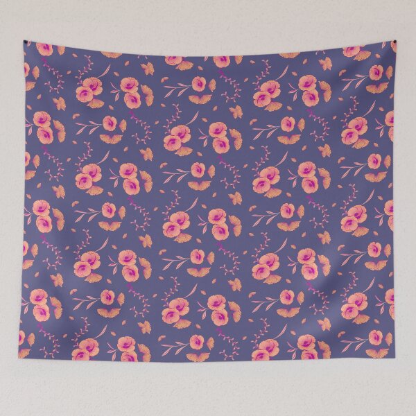 Item preview, Poppy Flower - Blue designed and sold by JaselviiStudio.
