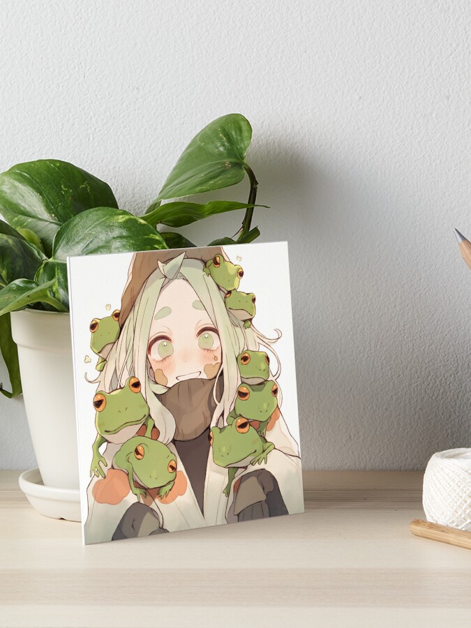 Cute Grey Hair Anime Frog Girl Poster for Sale by PatternzPro