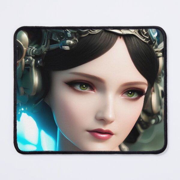 Item preview, Biopunk style painting portrait of the beautiful duchess of Larbhideleen designed and sold by DibuHumor.