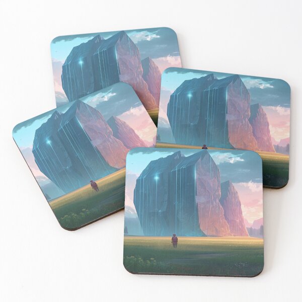 Item preview, Landscape featuring giant crystals and a moody sky designed and sold by metoartist1445.
