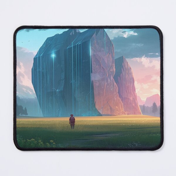 Item preview, Landscape featuring giant crystals and a moody sky designed and sold by metoartist1445.