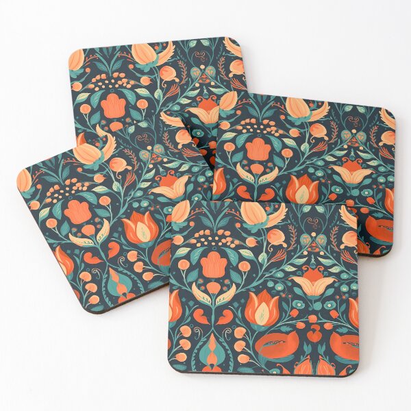 Item preview, Modern Folk Floral Illustration Pattern designed and sold by spacefogdesign.