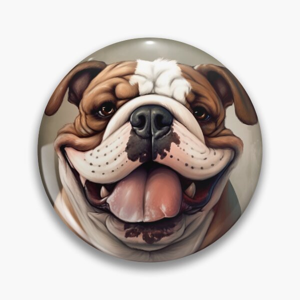 Item preview, "Cartoon Bulldog with Big Eyes" designed and sold by Mykhailov.