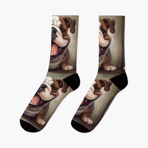 Item preview, "Cartoon Bulldog with Big Eyes" designed and sold by Mykhailov.