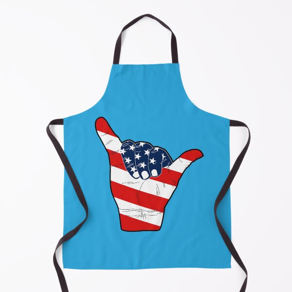 Item preview, Shaka Good Vibe Hang Loose Hand - American Flag designed and sold by BlueSkyTheory.