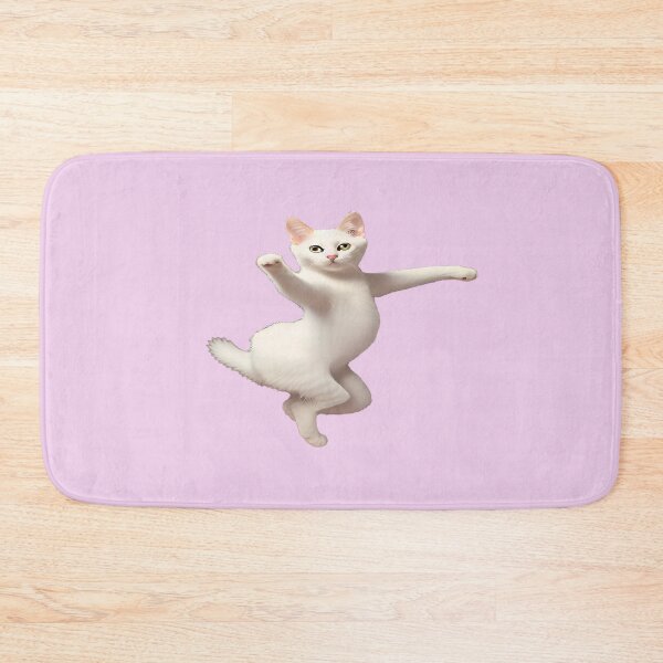 Item preview, Flirty Dancing White Cat Flying through the Air  designed and sold by deniselynnimage.
