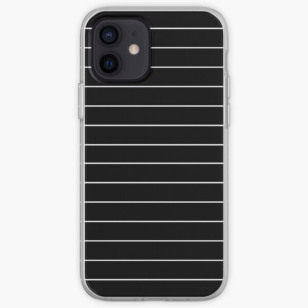 Black/White Horizontal Stripes iPhone Soft Case
