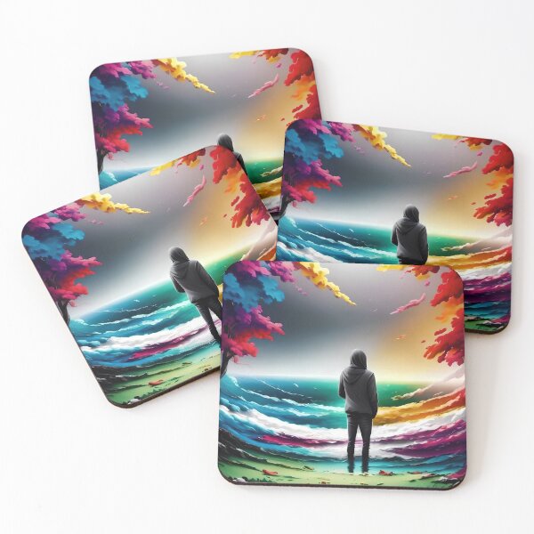 Item preview, Synesthesia Ocean Dreamscape - Vibrant Rainbow Art designed and sold by ElLocoMus.