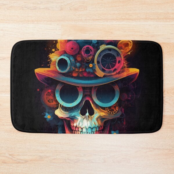 Item preview, Whimsical Psychedelic Skull Madhatter Skeleton Art Design V.87 designed and sold by Pexelpanoramas.