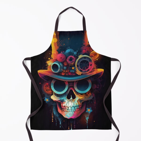 Item preview, Whimsical Psychedelic Skull Madhatter Skeleton Art Design V.87 designed and sold by Pexelpanoramas.