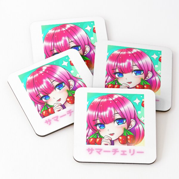 Item preview, Kawaii cute cherry anime girl designed and sold by kawaiiiko.