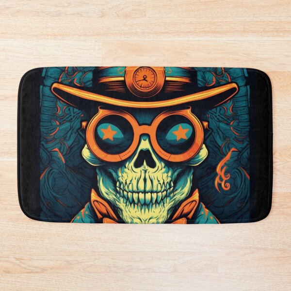 Item preview, Whimsical Psychedelic Skull Madhatter Skeleton Art Design V.89 designed and sold by Pexelpanoramas.