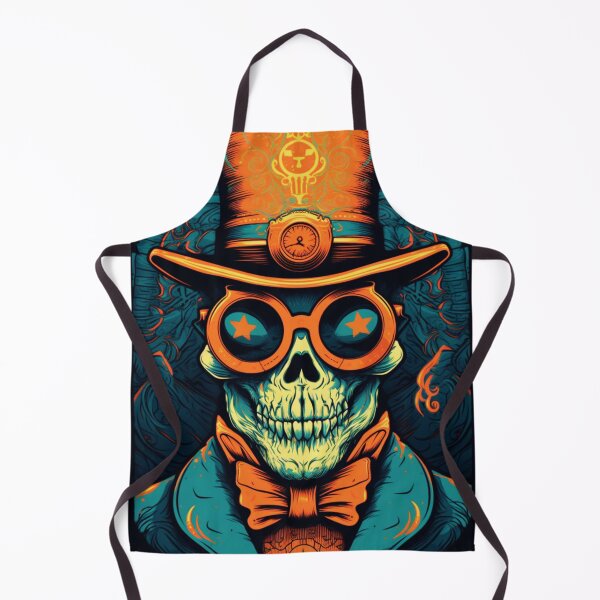 Item preview, Whimsical Psychedelic Skull Madhatter Skeleton Art Design V.89 designed and sold by Pexelpanoramas.