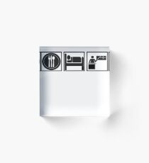 essen schlafen hobby lehrer Acrylic Block