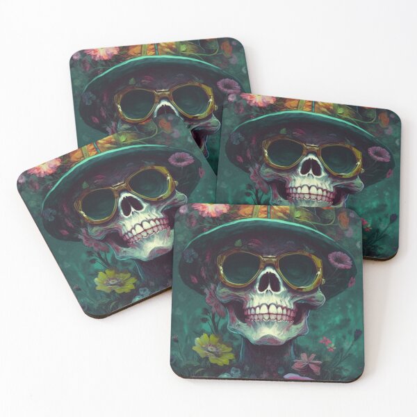 Item preview, Special Whimsical Psychedelic Skull Madhatter Skeleton Art Design V.90 designed and sold by Pexelpanoramas.