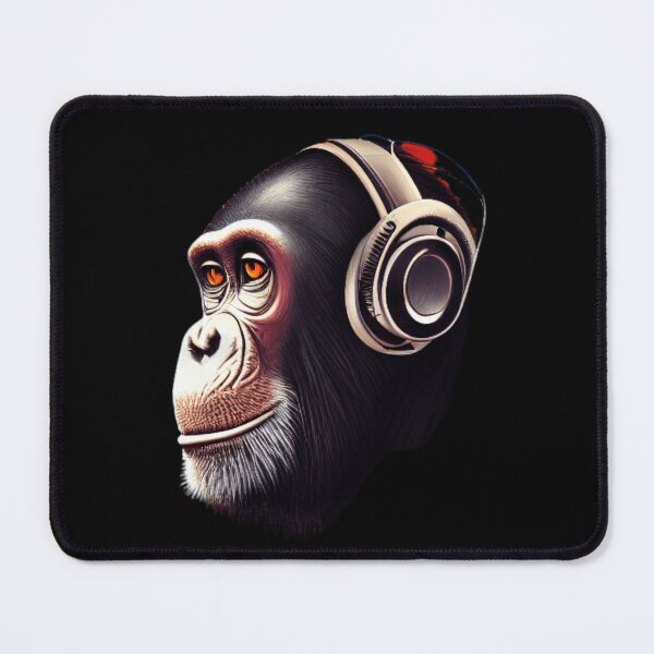 Item preview, Chimp Wearing Headphones designed and sold by PetSafari.