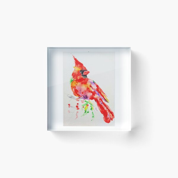 Item preview, Red cardinal bird art designed and sold by DanielaVasileva.