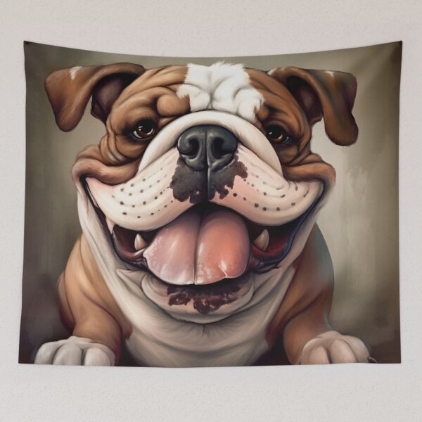 Item preview, "Cartoon Bulldog with Big Eyes" designed and sold by Mykhailov.