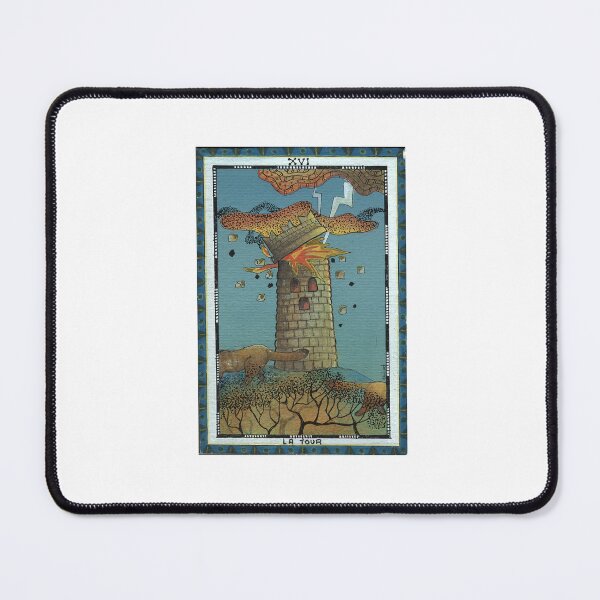 Item preview, The tower, La tour: color Cat Tarots Major Arcana designed and sold by gatteria.