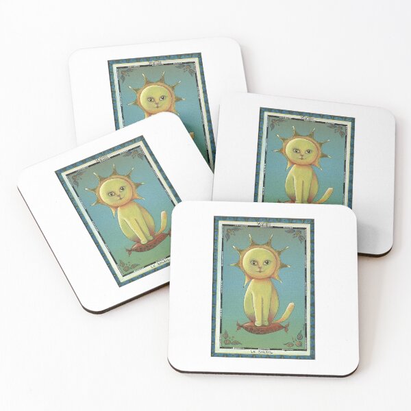 Item preview, The sun , Le soleil: color Cat Tarots Major Arcana designed and sold by gatteria.