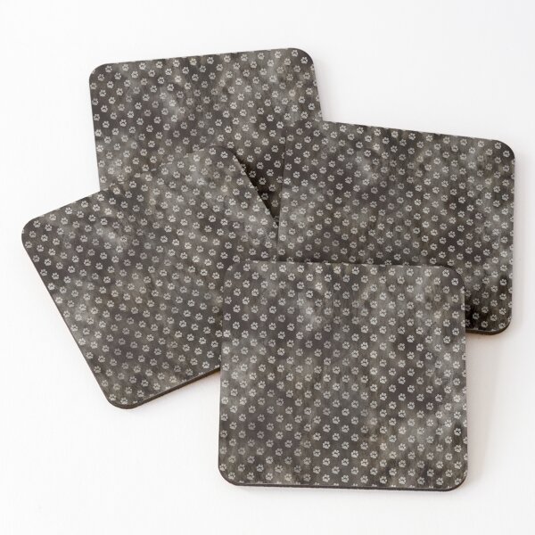 Item preview, Messy black background with paw prints designed and sold by MistyLakeArt.