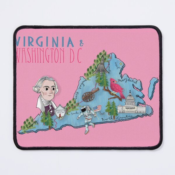 Item preview, Washinton DC and Virginia Illustrated Map designed and sold by loisilar.