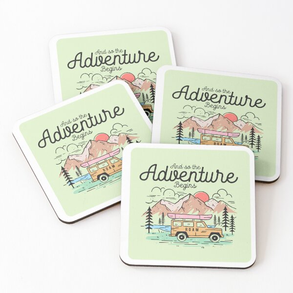 Aperçu de l'œuvre Que l'aventure commence - aventure en plein air - aventure en camping - camping - pêche - aventure en bateau créée et vendue par Janetlousart.
