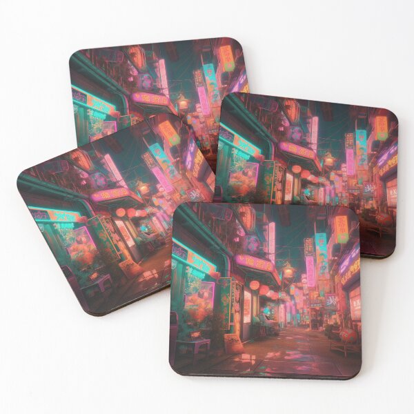 Item preview, Tokyo anime cityscape, japanese aethestetic designed and sold by EmeraldeaArt.
