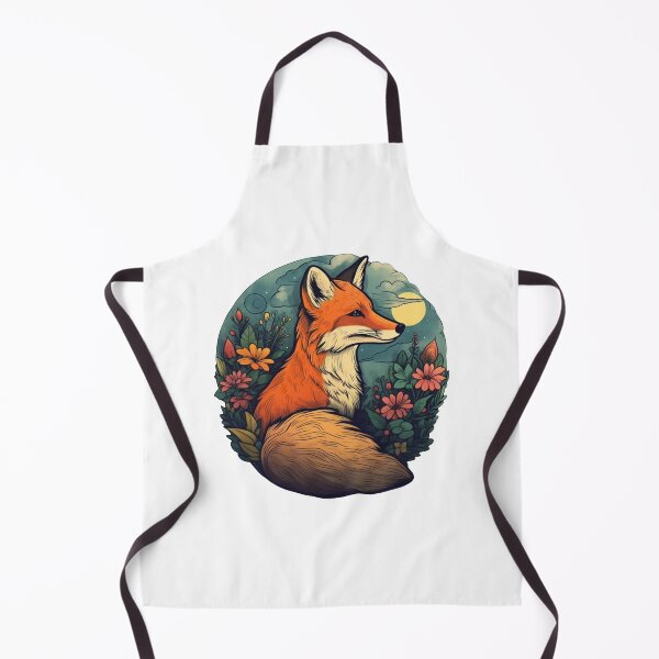 Item preview, Fox With Flowers designed and sold by CuteAnimalPrint.