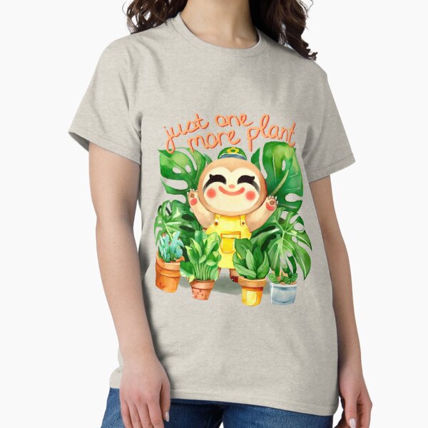 Item preview, Happy Sloth with Plants designed and sold by tropi-cat.