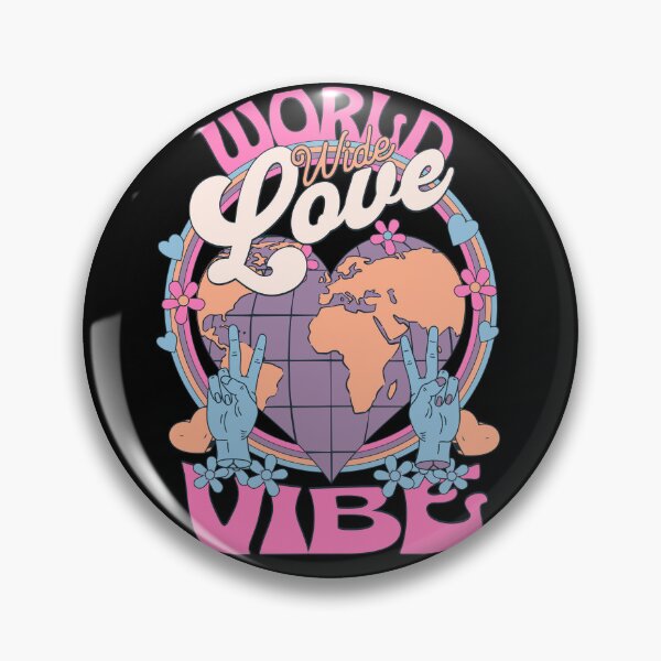 Item preview, WORLD WIDE LOVE VIBE  (pink/blue/purple) designed and sold by Discothreadz.