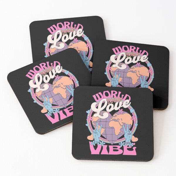 Item preview, WORLD WIDE LOVE VIBE  (pink/blue/purple) designed and sold by Discothreadz.